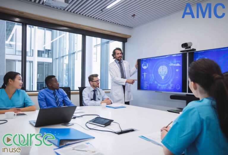 A group of international doctors preparing for the Australian Medical AMC exam